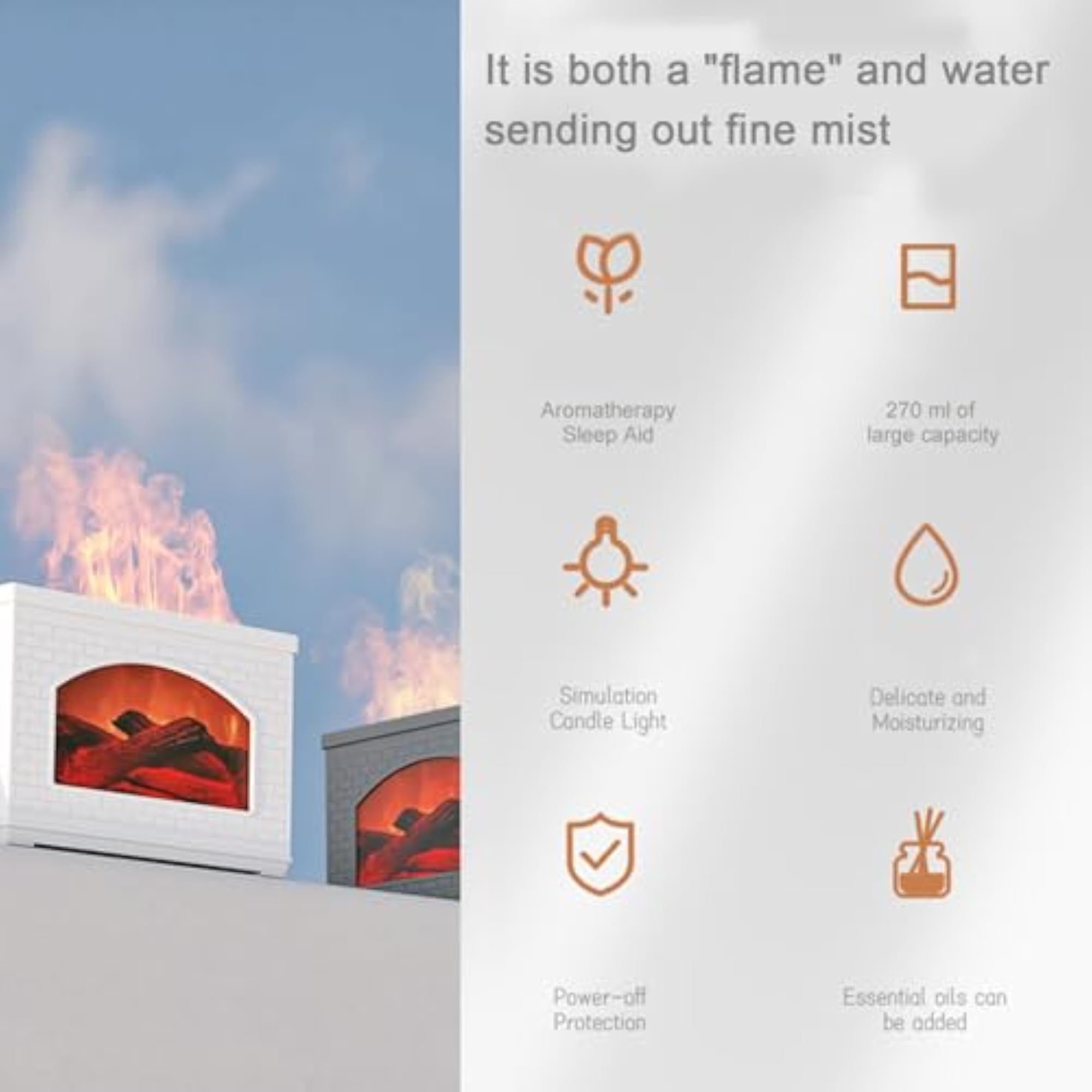 Flame Aromatherapy Diffuser & Humidifier for Large Rooms